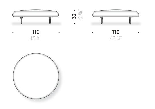 Пуф от фабрики DePadova модель HNO#PF-Honore Pouf