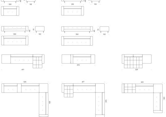 Диван от фабрики DePadova модель Erei Modular Sofa