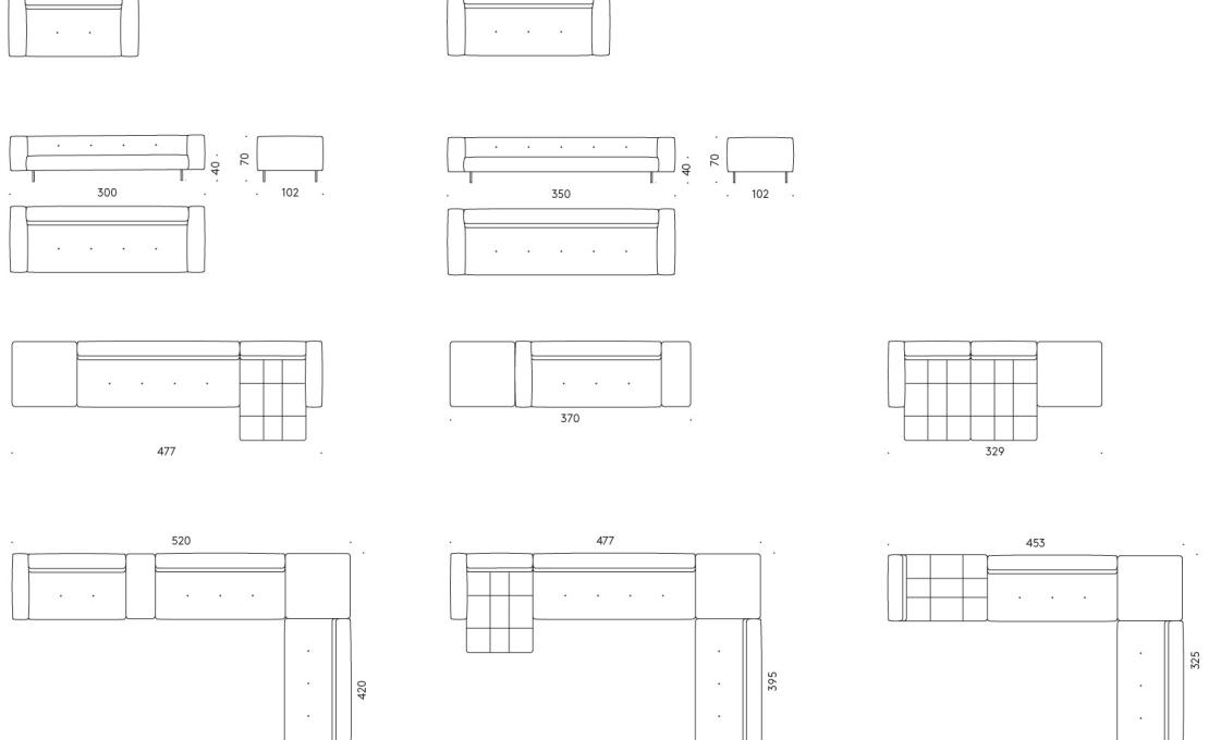 Диван от фабрики DePadova модель Erei Modular Sofa