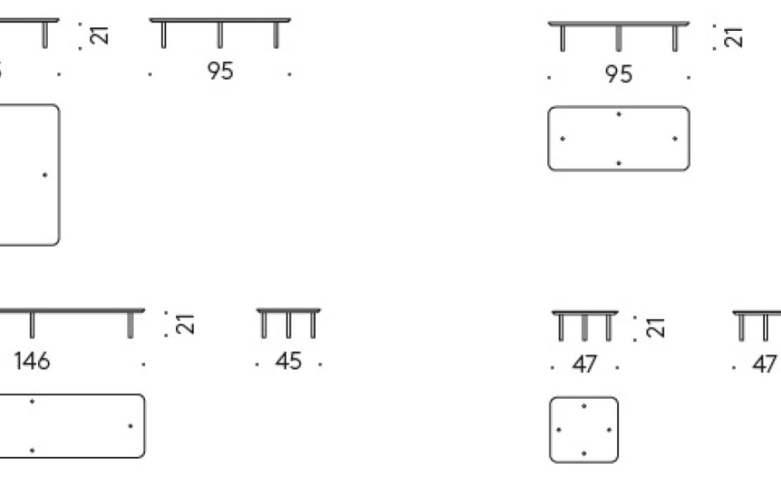 Журнальный столик от фабрики DePadova модель Erei Occasional Table