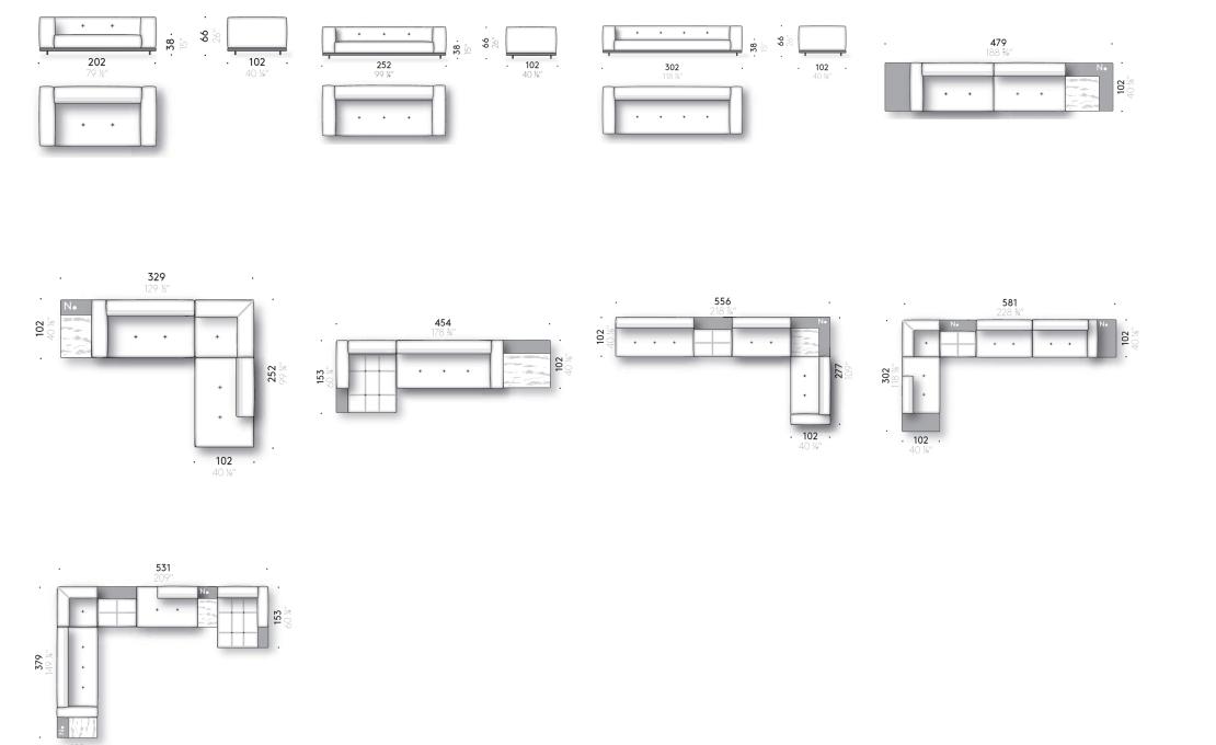 Диван от фабрики DePadova модель EZ#200
