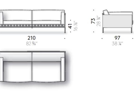 Диван от фабрики DePadova модель Etiquette Outdoor-Sofa-EU#D1