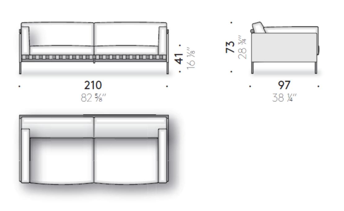 Диван от фабрики DePadova модель Etiquette Outdoor-Sofa-EU#D1