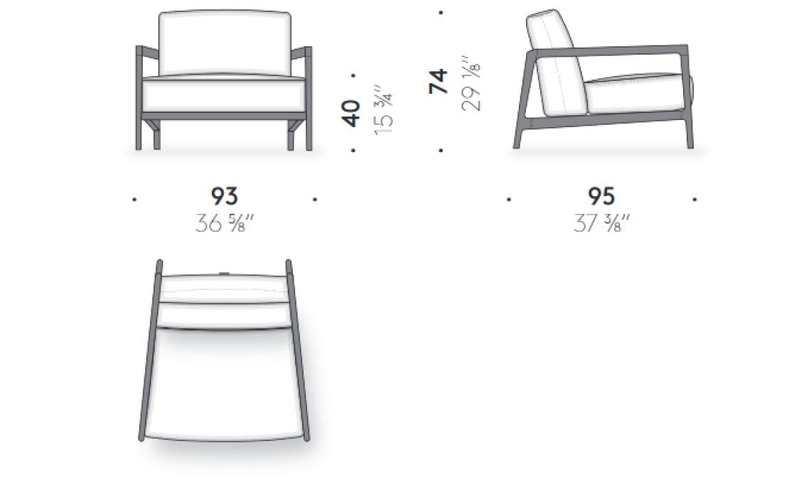 Кресло от фабрики DePadova модель Everyday-Arm-EV#PO