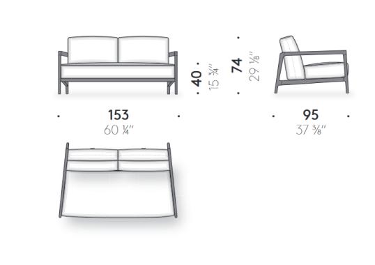 Диван от фабрики DePadova модель Everyday Life-Loveseat -EV#S1
