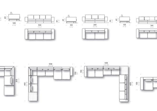 Диван от фабрики DePadova модель FLYINGLANDSCAPE-SOFA
