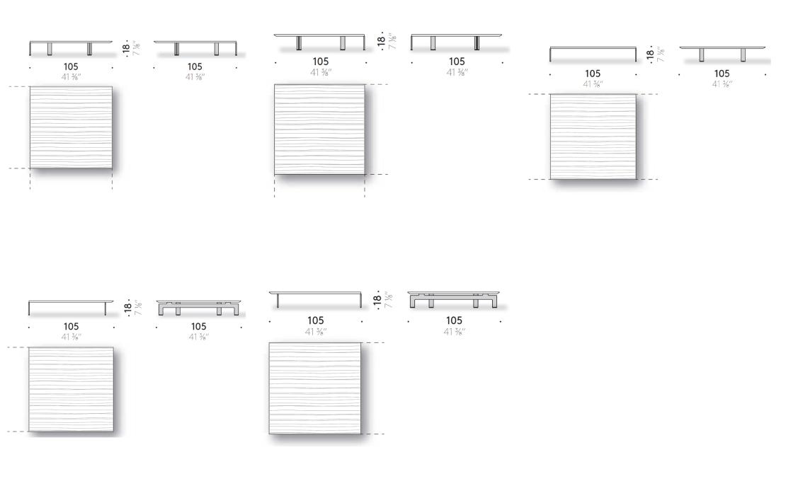 Журнальный столик от фабрики DePadova модель Flying Landscape-Low Table-LT#A