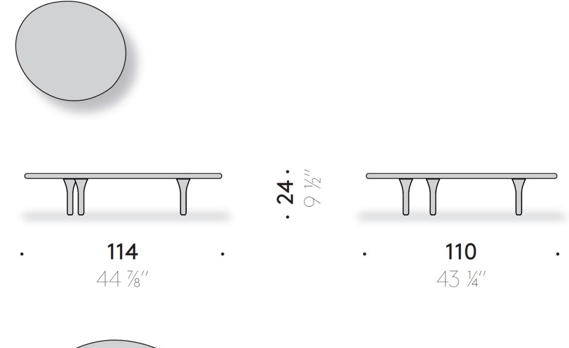 Журнальный столик от фабрики DePadova модель HOT#0-Honorè 