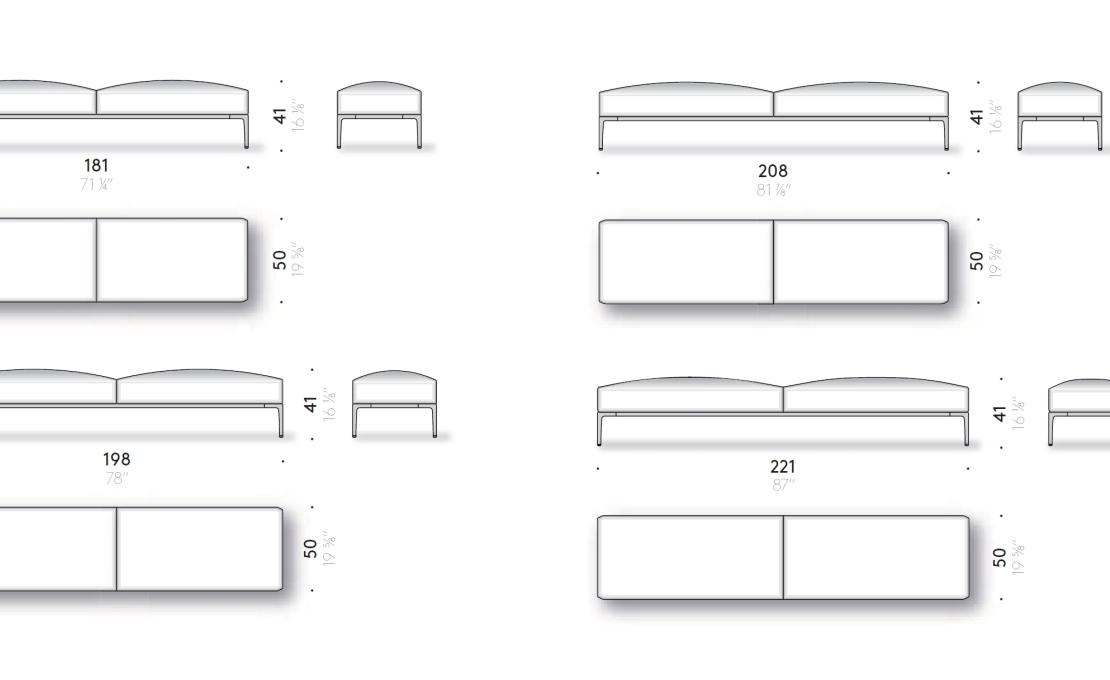 Банкетки от фабрики DePadova модель HB-HORIZONTALBENCH