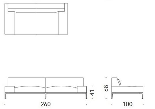 Диван от фабрики DePadova модель Horizontal Sofa