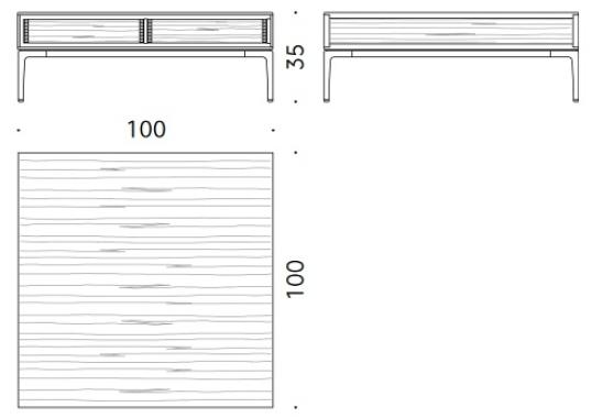 Журнальный столик от фабрики DePadova модель HC#-HORIZONTALCABINET