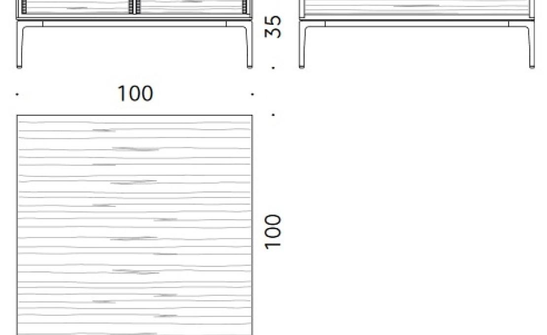 Журнальный столик от фабрики DePadova модель HC#-HORIZONTALCABINET