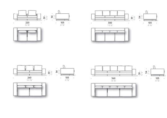 Диван от фабрики DePadova модель Landscape Sofa-LA#