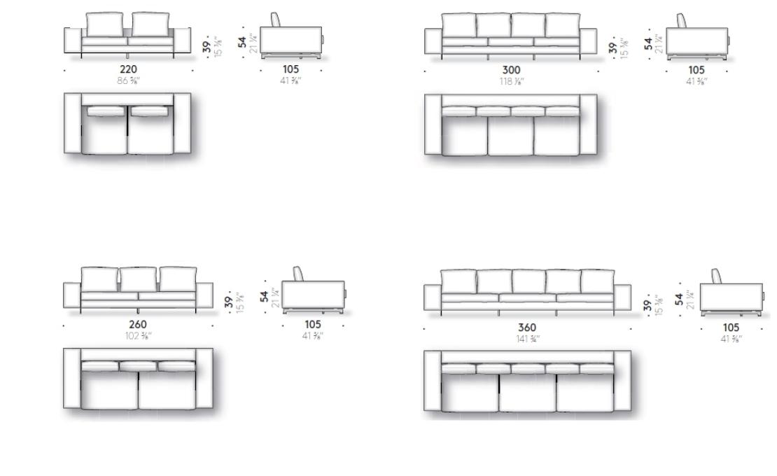 Диван от фабрики DePadova модель Landscape Sofa-LA#