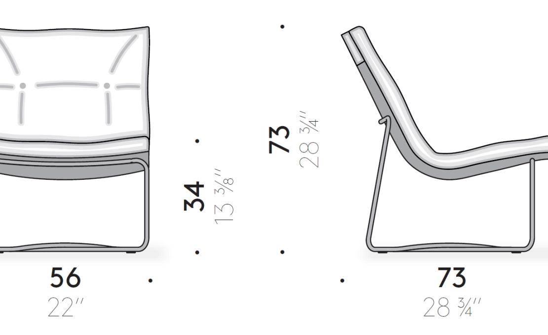 Кресло от фабрики DePadova модель LC03 Small Arm