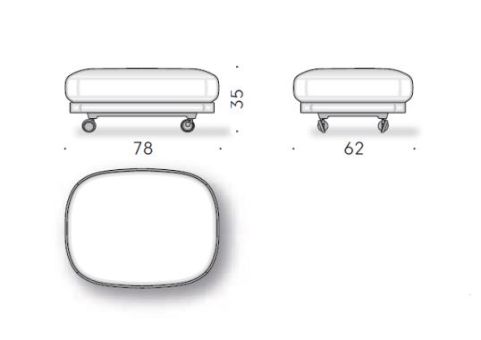 Пуф от фабрики DePadova модель LU/PF