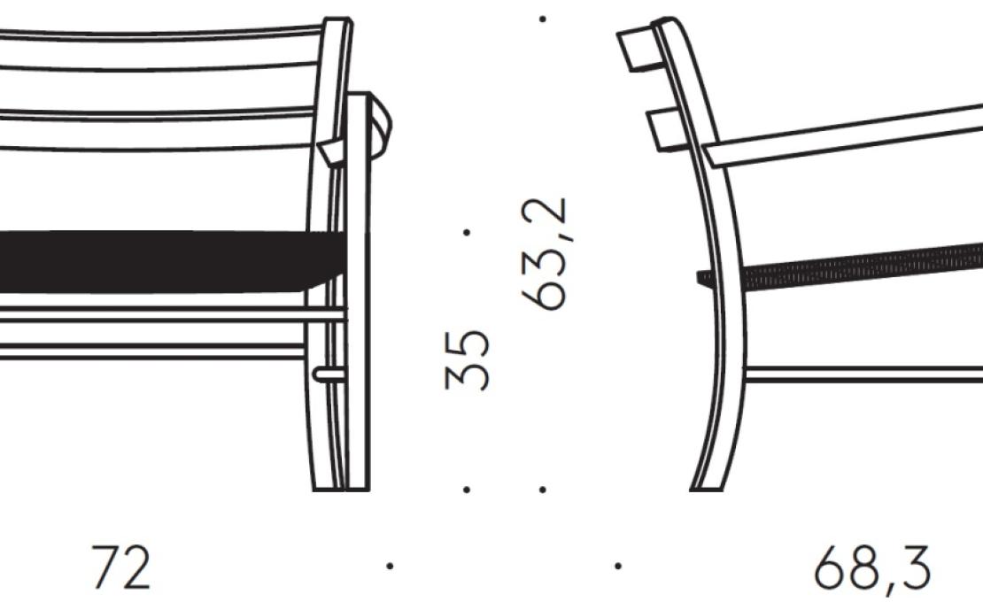 Кресло от фабрики DePadova модель Margherita-Arm-MA1#