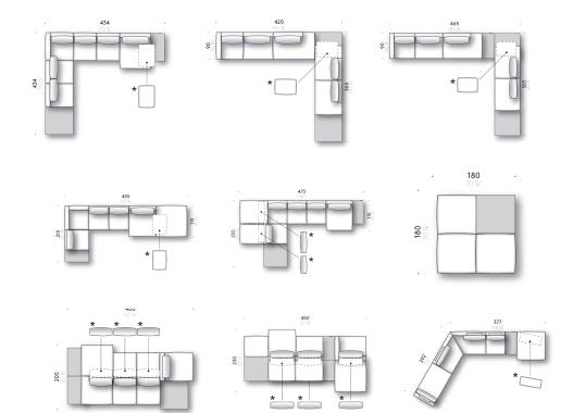 Диван от фабрики DePadova модель Mosaïque Modular Sofa
