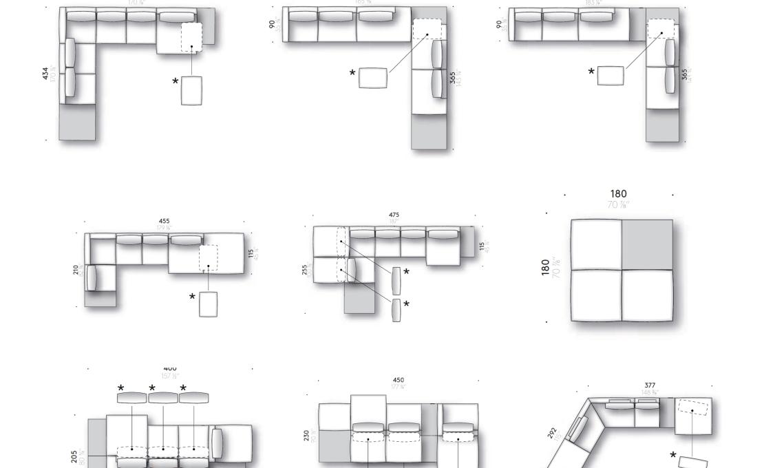 Диван от фабрики DePadova модель Mosaïque Modular Sofa