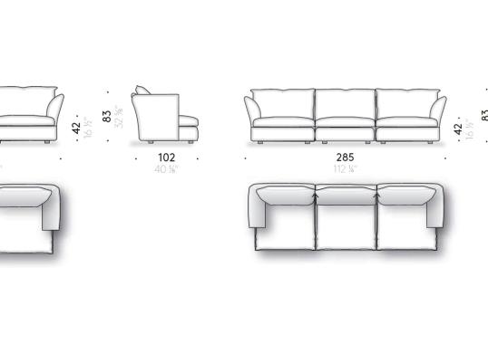 Диван от фабрики DePadova модель PW#D0-Sofa Pillow 20