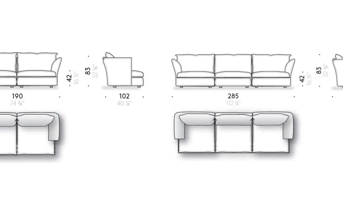 Диван от фабрики DePadova модель PW#D0-Sofa Pillow 20