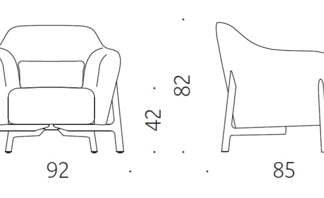 Кресло от фабрики DePadova модель P/PO 