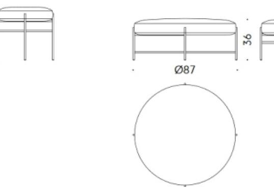 Пуф от фабрики DePadova модель Sen Pouf-SENP