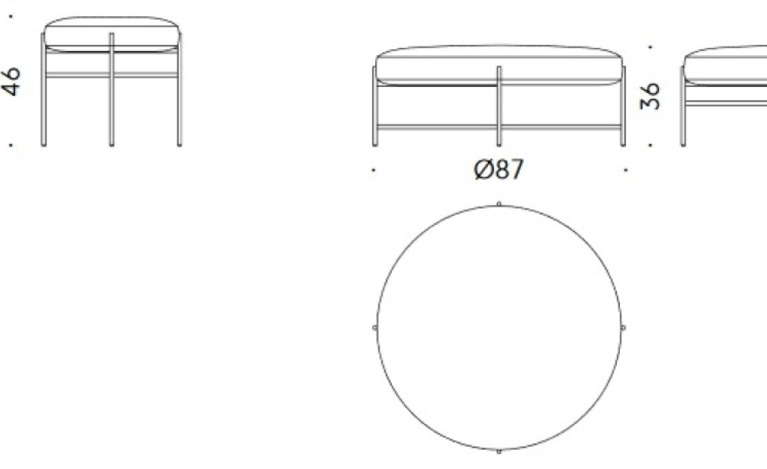 Пуф от фабрики DePadova модель Sen Pouf-SENP