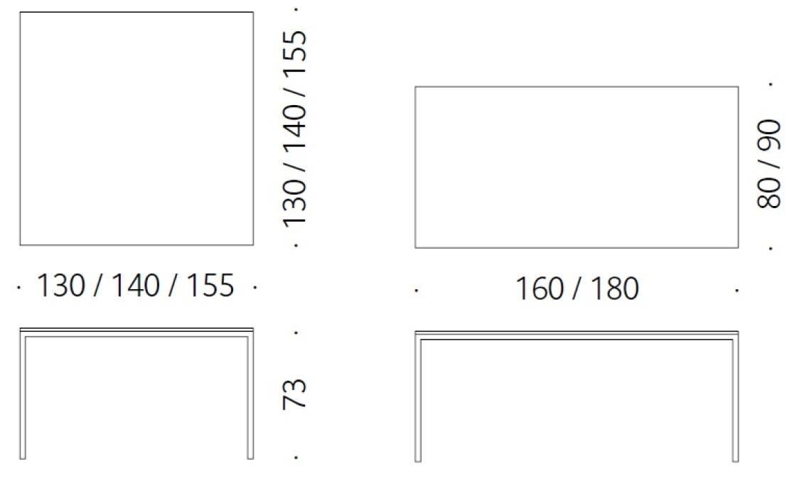 Стол от фабрики DePadova модель Quadrato Table-TQU#R1