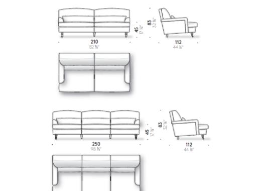 Диван от фабрики DePadova модель Raffles-Sofa-RA#