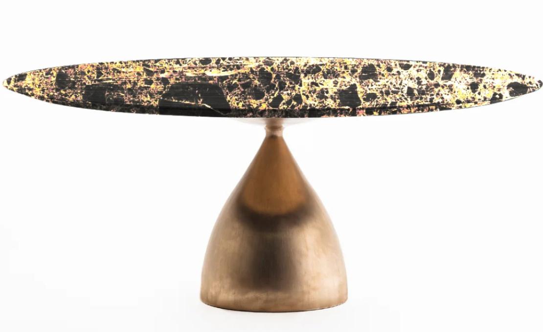 Стол от фабрики DePadova модель BDTT04-Raindrop Casting Bronze