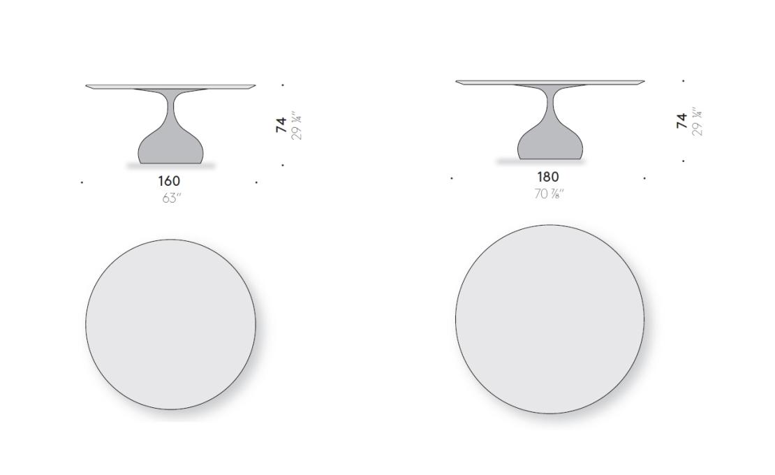 Стол от фабрики DePadova модель BDTT04-Raindrop Casting Bronze