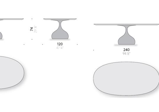 Стол от фабрики DePadova модель BDTT0-Raindrop Casting Bronze