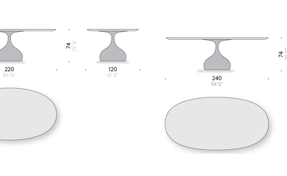 Стол от фабрики DePadova модель BDTT0-Raindrop Casting Bronze
