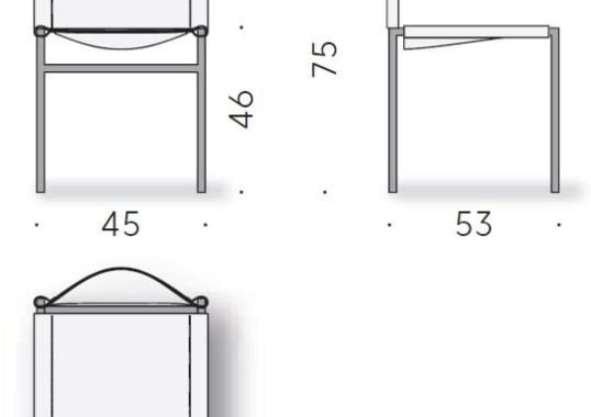 Стул от фабрики DePadova модель Rea--REA#NECN