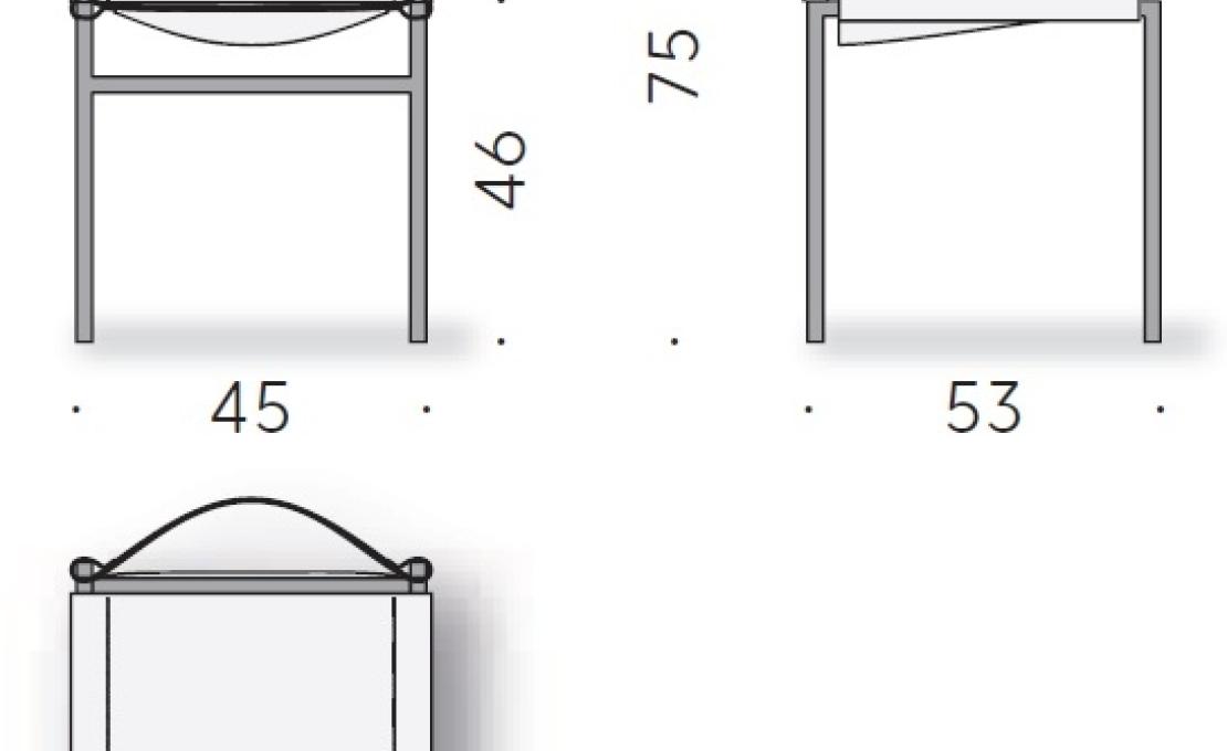 Стул от фабрики DePadova модель Rea--REA#NECN