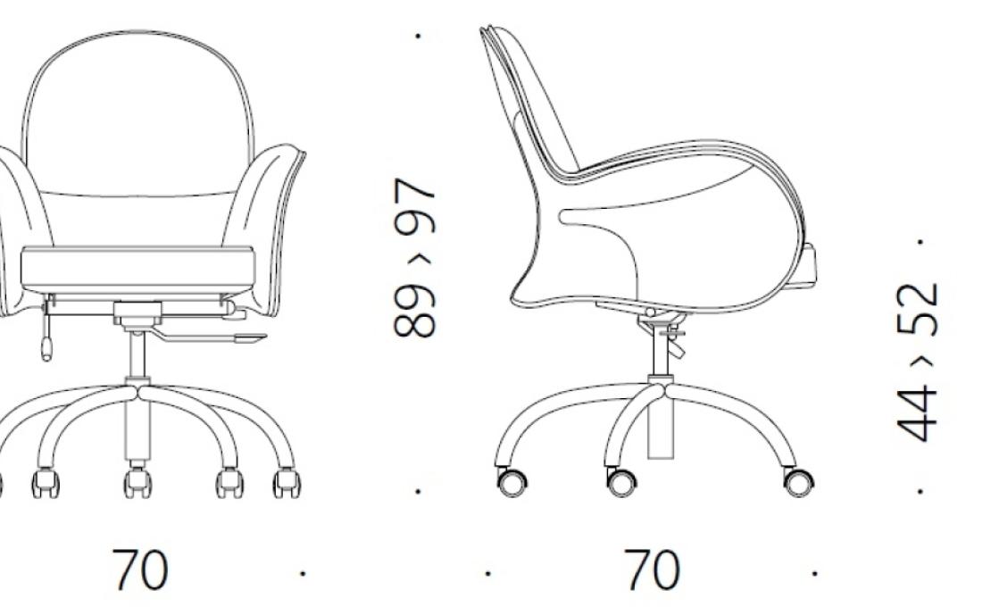 Офисный Стул от фабрики DePadova модель Serbelloni Swivel Arm 