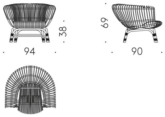 Кресло от фабрики DePadova модель SILVIA-ARM