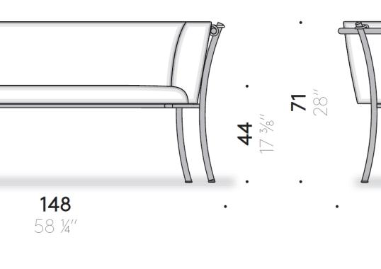 Диван от фабрики DePadova модель Smeralda-Sofa-SMDI#A