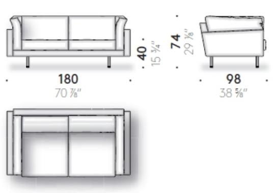 Диван от фабрики DePadova модель SQR/-SQUARESOFA