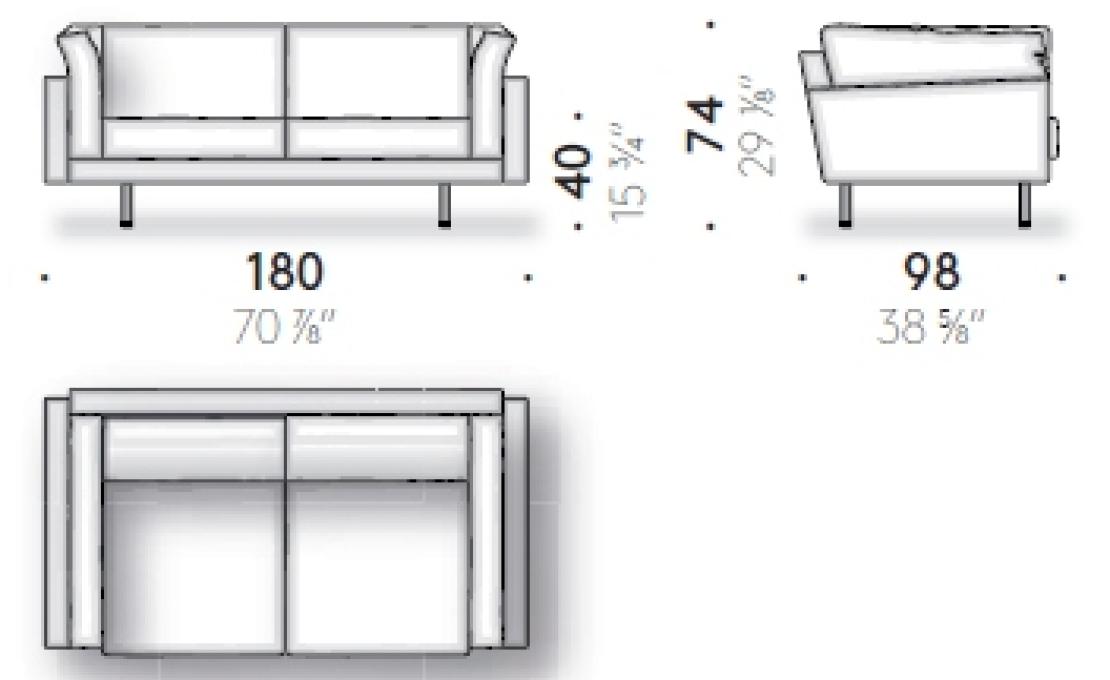 Диван от фабрики DePadova модель SQR/-SQUARESOFA