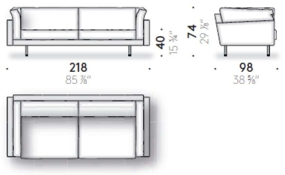 Диван от фабрики DePadova модель SQR/-SQUARESOFA
