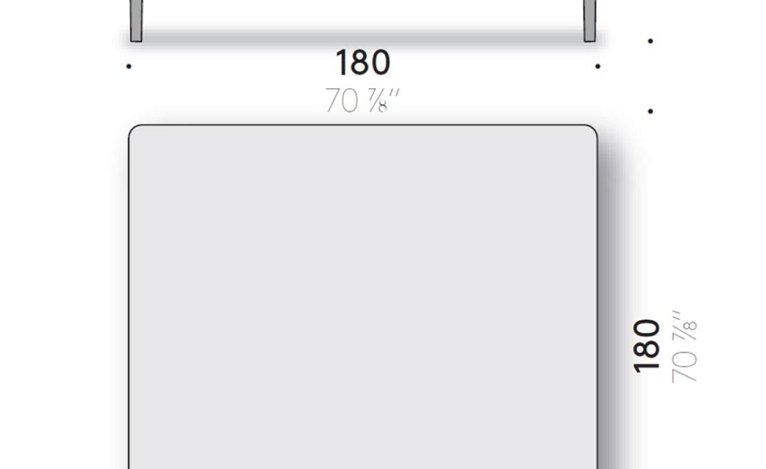 Стол от фабрики DePadova модель TAVOLO95 SQUARE-TABLE