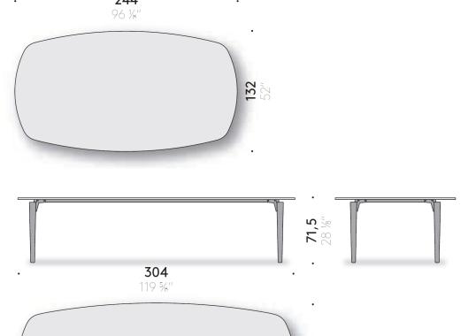 Стол от фабрики DePadova модель TAVOLO95 OVAL-TABLE