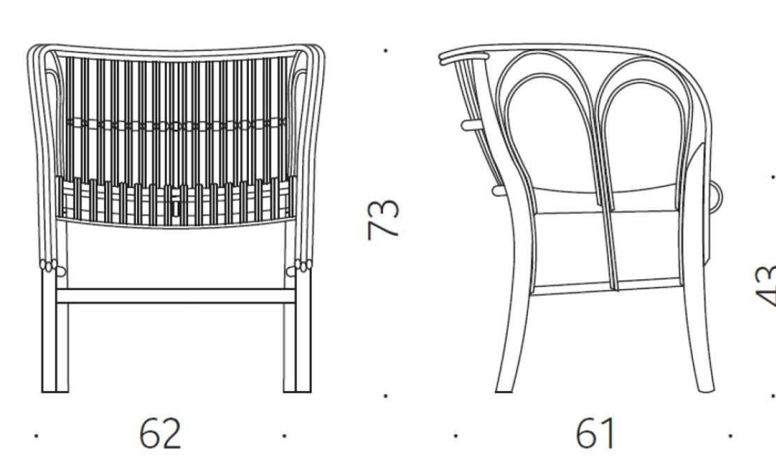 Стул от фабрики DePadova модель Uragano-UR0#
