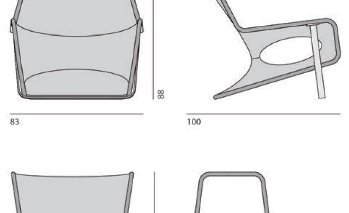Кресло от фабрики Desalto модель Aria Lounge 