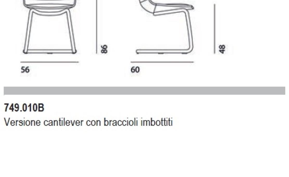 Кресло от фабрики Desalto модель Calum Home Cantilever