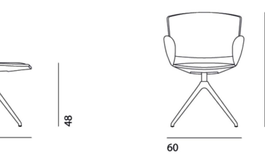 Стул от фабрики Desalto модель CALUM HOME SWIVEL 