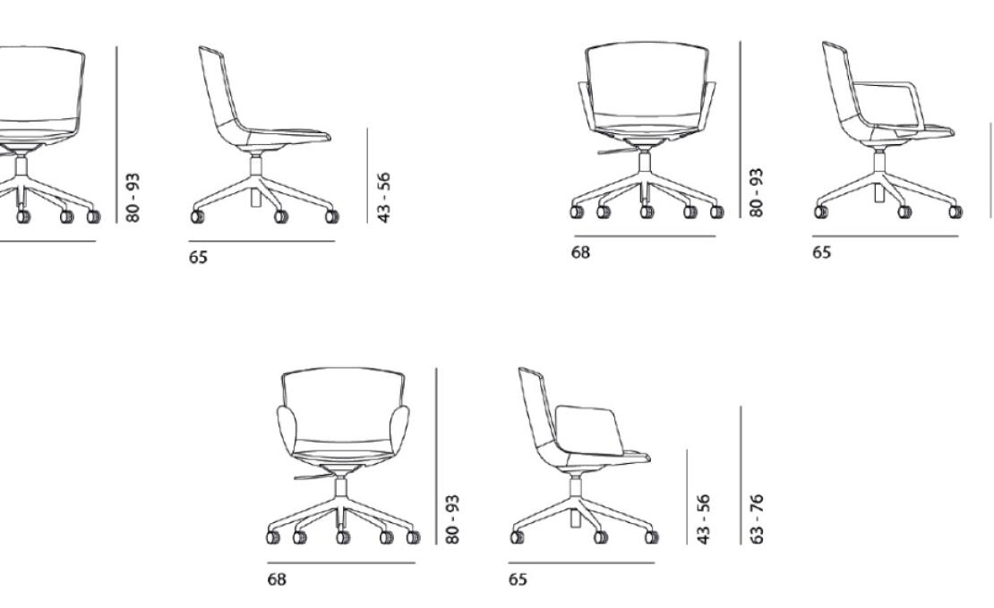 Офисный Стул от фабрики Desalto модель CALUM TASK SWIVEL 