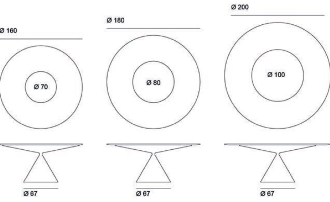 Стол от фабрики Desalto модель Clay Table with Lazy Susan 701